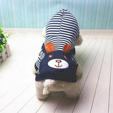 Hoodie Style Striped Dog Winter Clothes